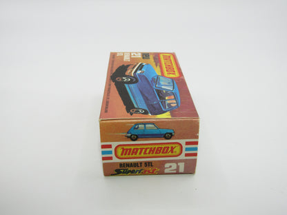 Matchbox Superfast No 21C Renault 5TL Yellow RED Interior SILVER Base