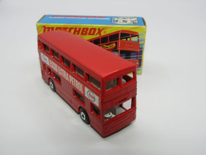 Matchbox Superfast No 17B The Londoner, ESSO EXTRA PETROL, 5 Spoke Wheels, Gloss Black Base