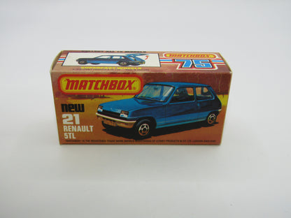 Matchbox Superfast No 21C Renault 5TL Yellow RED Interior BLACK Base