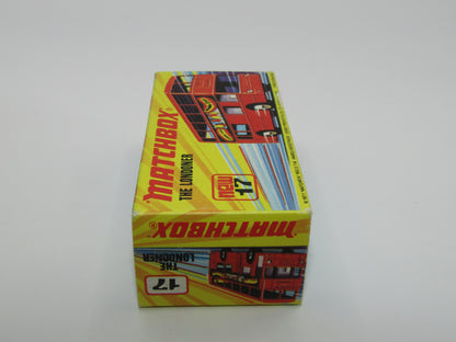 Matchbox Superfast No 17B The Londoner, ESSO EXTRA PETROL, 5 Spoke Wheels, Gloss Black Base