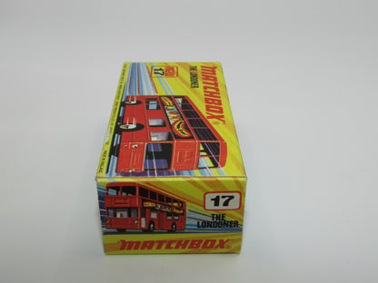 Matchbox Superfast No 17B The Londoner, ESSO EXTRA PETROL, 5 Spoke Wheels, Gloss Black Base