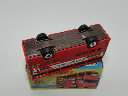 Matchbox Superfast No 17B The Londoner, Berger Paints, Dot Dash Wheels, METALLIC BROWN Base