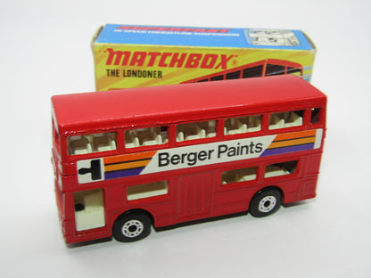 Matchbox Superfast No 17B The Londoner, Berger Paints, Dot Dash Wheels, METALLIC BROWN Base