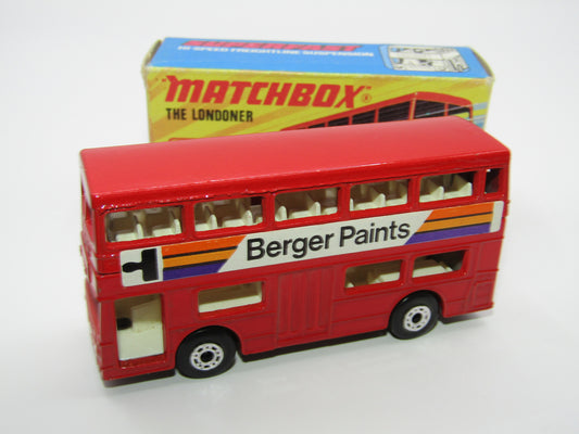 Matchbox Superfast No 17B The Londoner, Berger Paints, Dot Dash Wheels, METALLIC BROWN Base