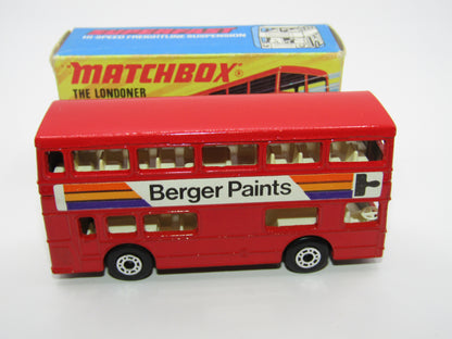 Matchbox Superfast No 17B The Londoner, Berger Paints, Dot Dash Wheels, METALLIC BROWN Base