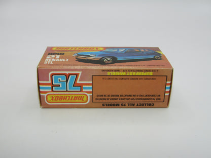Matchbox Superfast No 21C Renault 5TL Blue BLACK HUBS Silver Base