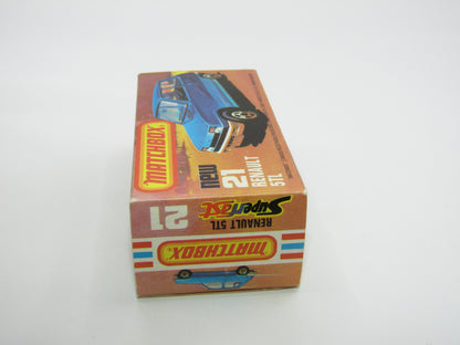 Matchbox Superfast No 21C Renault 5TL Blue RED Interior BLACK Base